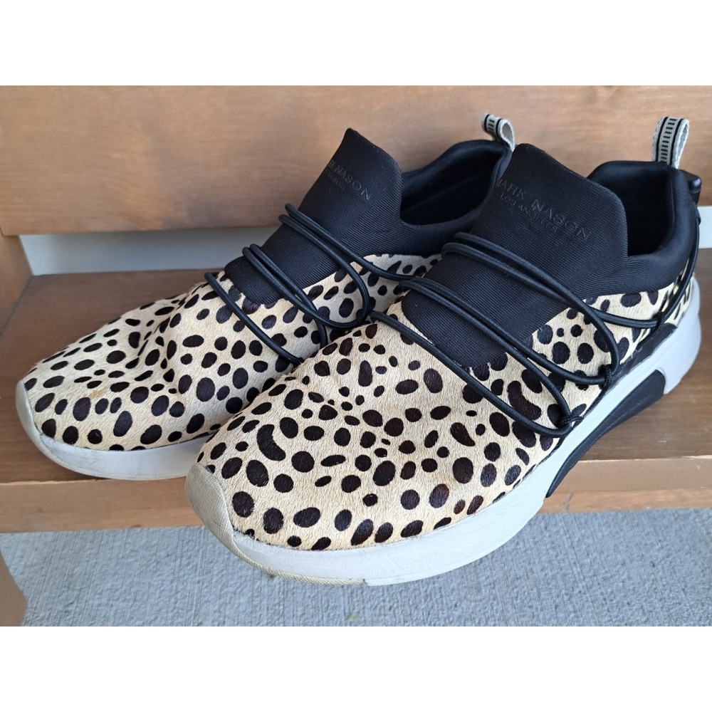 Mark Nason Womens Mayfair Leopard Print Slip On Sneakers Shoes 9 Comfort Casual